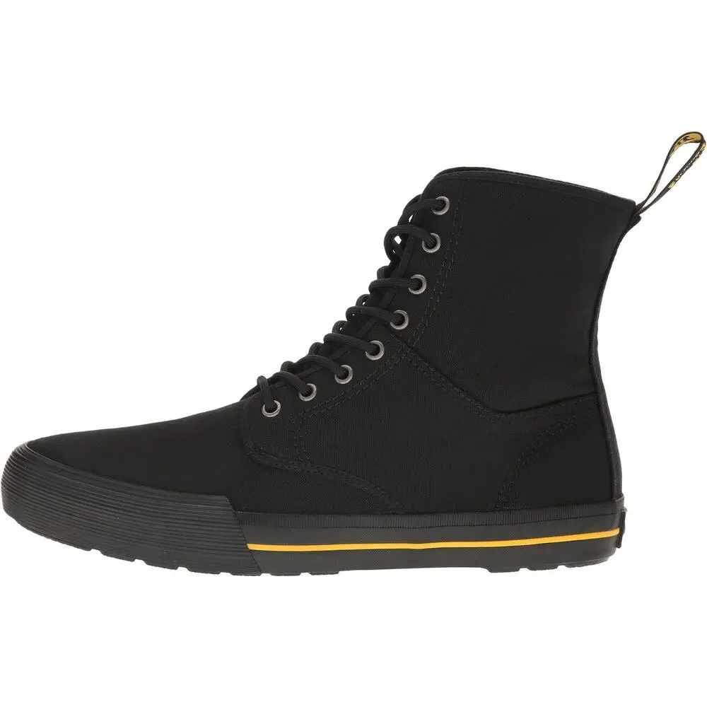 DR. MARTENS UNISEX ADULT WINSTED CHUKKA BOOT, BLACK CANVAS, 9 US